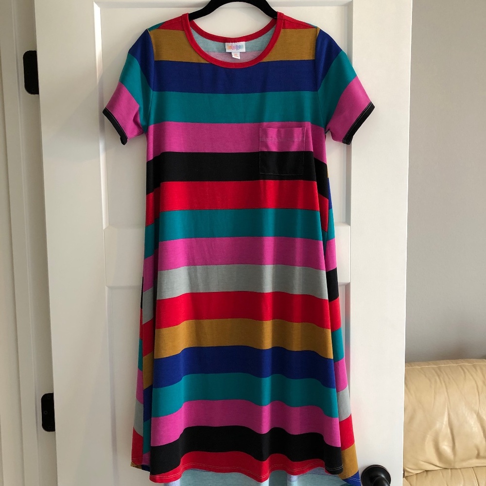 Lularoe Carly, XS with wide stripes